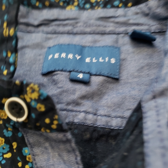 Boys Blue Perry Ellis Button Down Shirt - Picture 2 of 3